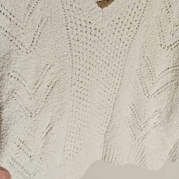 Cupcakes & Cashmere Oatmeal Nylon Sweater Ptp 21" L 25" Size Small Soft Stretch - Picture 7 of 10